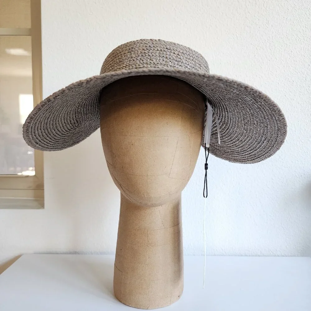 NWT - Helen Kaminski Maris Raffia Visor Hat - Eclipse👒 #11957 - Picture 10 of 12